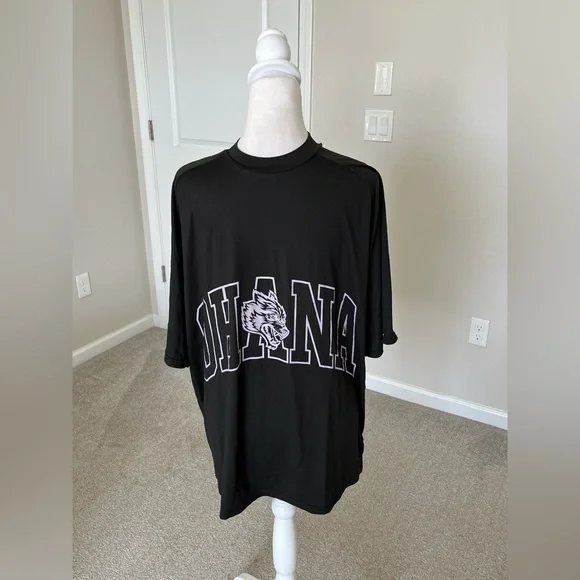 NWT Darc Sport Ohana Forever Oversized Dry Wolf Raglan TShirt Size Large Black - Picture 10 of 10